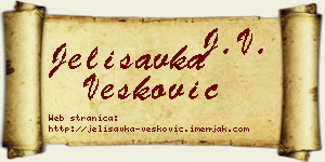 Jelisavka Vesković vizit kartica